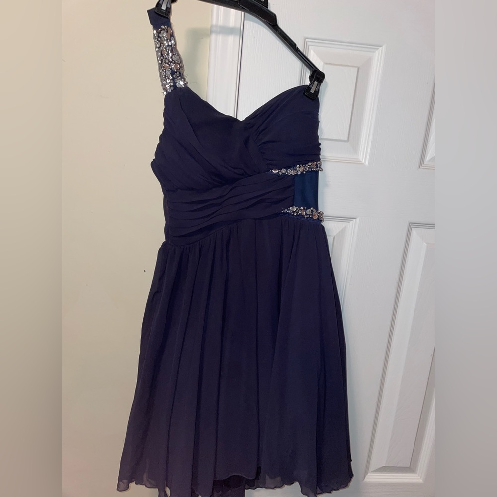 Blue Formal One Shoulder Dress